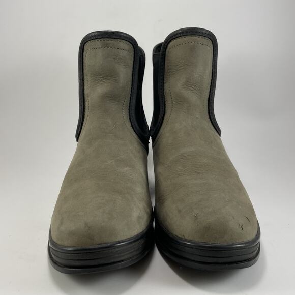 Ariat Keswick H20 Gray Leather Pull-On Booties Chelsea Boots Womens Size 6 B - Picture 2 of 11